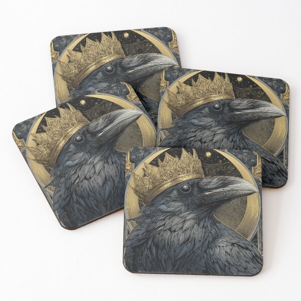 Item preview, Raven with golden crown designed and sold by MendaciousMina.
