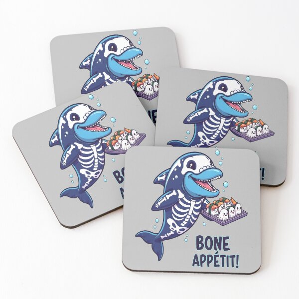 Item preview, Bone Appétit! — Skeleton Dolphin Halloween  designed and sold by Printed Mistakes.