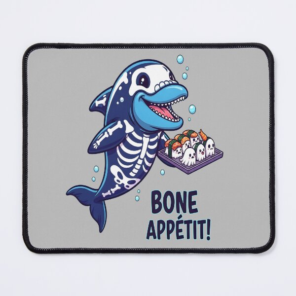 Item preview, Bone Appétit! — Skeleton Dolphin Halloween designed and sold by Printed Mistakes.