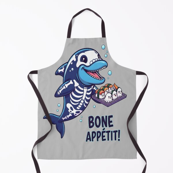 Item preview, Bone Appétit! — Skeleton Dolphin Halloween designed and sold by Printed Mistakes.