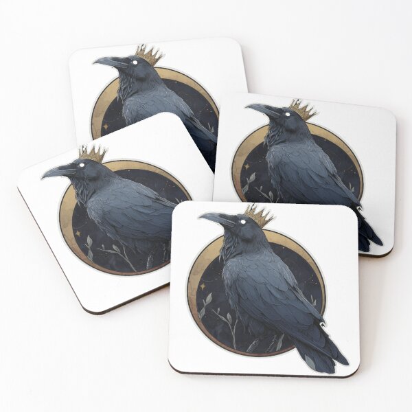 Item preview, Raven with golden crown designed and sold by MendaciousMina.