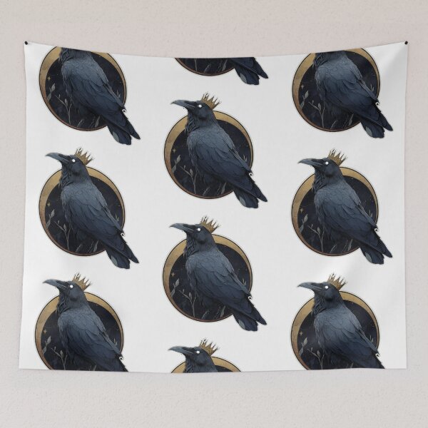 Item preview, Raven with golden crown designed and sold by MendaciousMina.