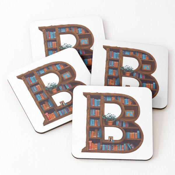 Item preview, Vintage Letter B Bookshelf Bookworm Graphic designed and sold by MiraDesignCo.
