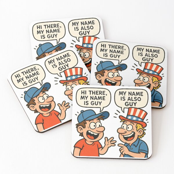 Item preview, American Guy Joke – Hi There, My Name Is Also Guy designed and sold by Punny Graves.