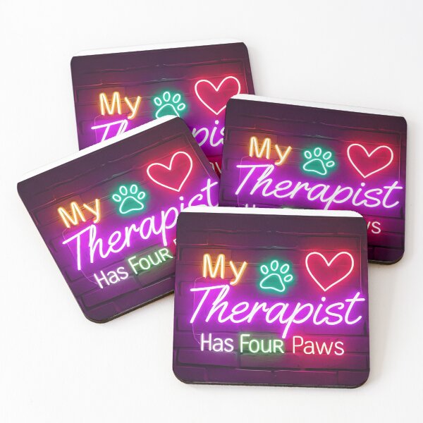 Item preview, My Therapist Has Four Paws - Animal Therapy Quote designed and sold by freddro2331.