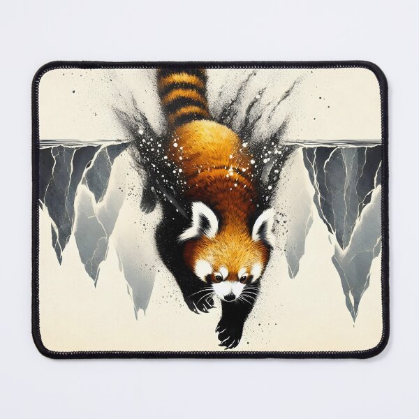 Item preview, Red Panda Diving, Ai Generated Art designed and sold by ACC .