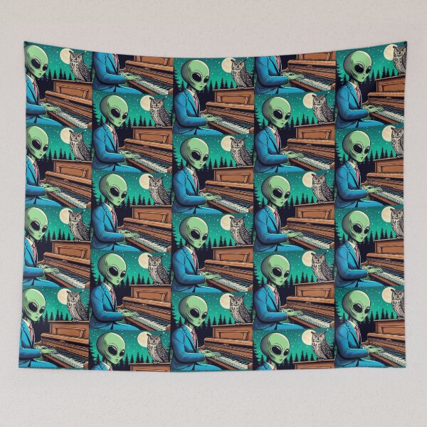 Item preview, Alien and cute owl  designed and sold by Dogandesighn.