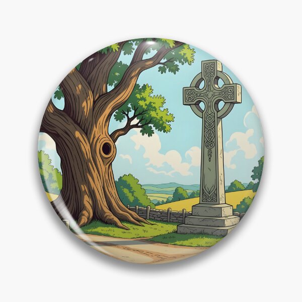 Item preview, Celtic cross and old oak tree designed and sold by Ponted.