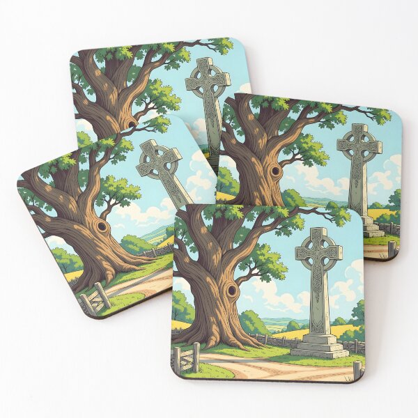 Item preview, Celtic cross and old oak tree designed and sold by Ponted.