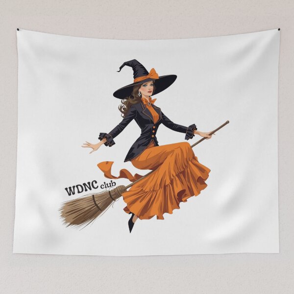 Item preview, WDNC Club Flying Witch – Halloween Menopause Humor Design designed and sold by jelonkaa.