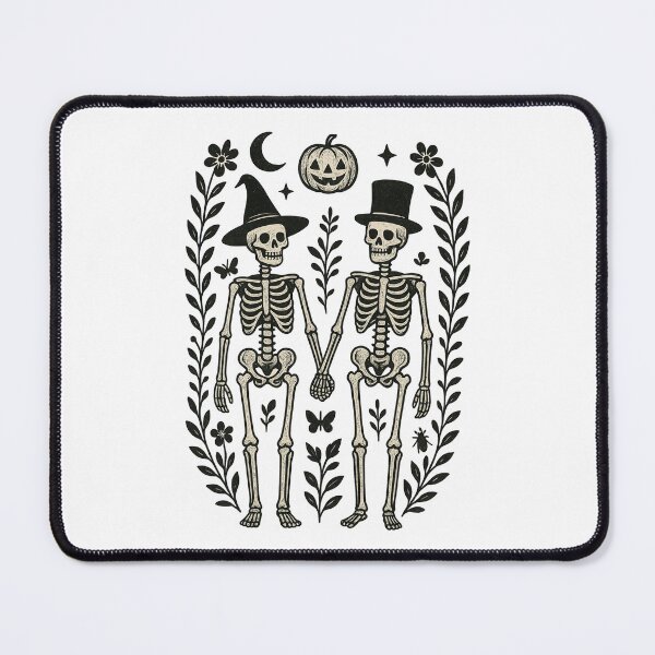Item preview, Skeleton Couple Halloween Illustration designed and sold by Piralez.