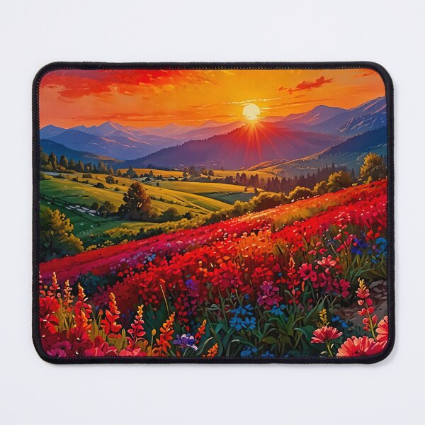 Item preview, Alpine sea of flowers at sunset designed and sold by PixelParadies.