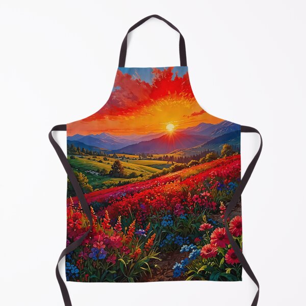 Item preview, Alpine sea of flowers at sunset designed and sold by PixelParadies.