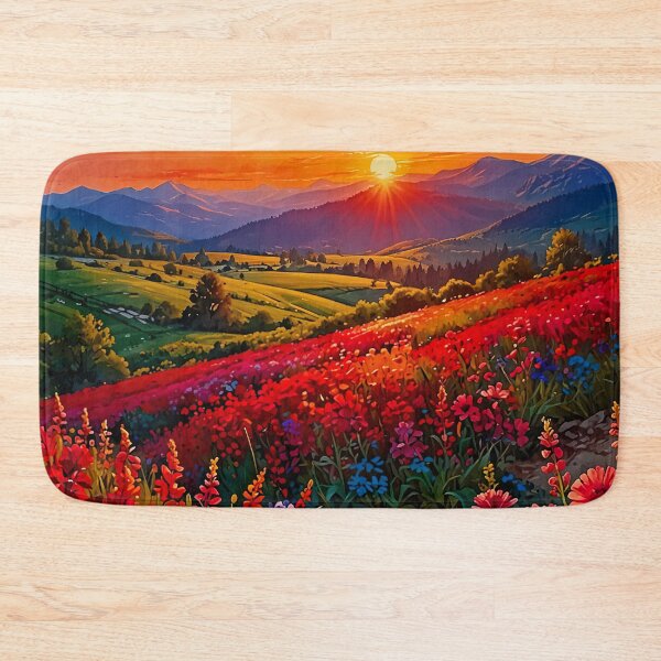 Item preview, Alpine sea of flowers at sunset designed and sold by PixelParadies.