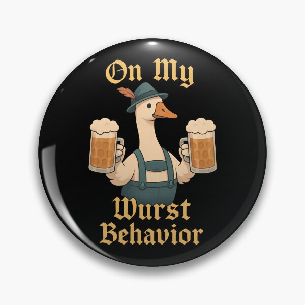 Item preview, On My Wurst Behavior Funny German Beer Festival Goose designed and sold by DesignsByAnett.