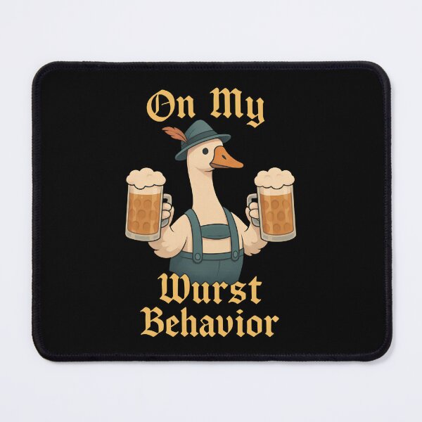 Item preview, On My Wurst Behavior Funny German Beer Festival Goose designed and sold by DesignsByAnett.