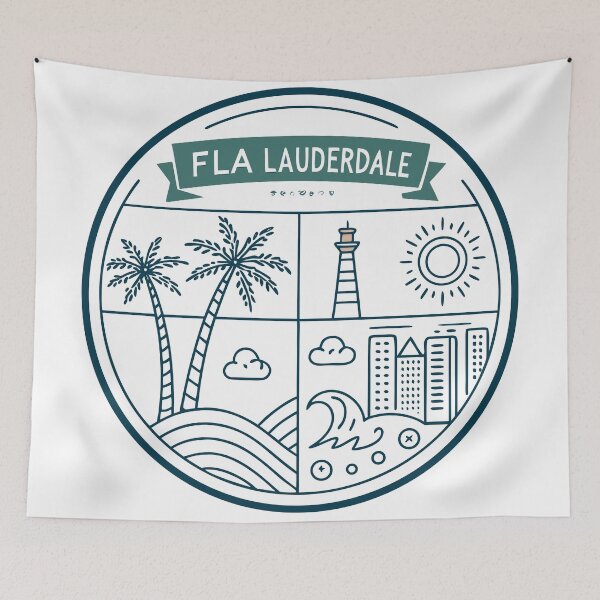Item preview, FLA Lauderdale Florida Style – Retro Beach Vibes designed and sold by VividOrganica.