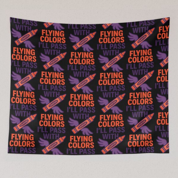 Item preview, Pass With Flying Colors Funny Crayon Design designed and sold by TeeTimeTreasure.