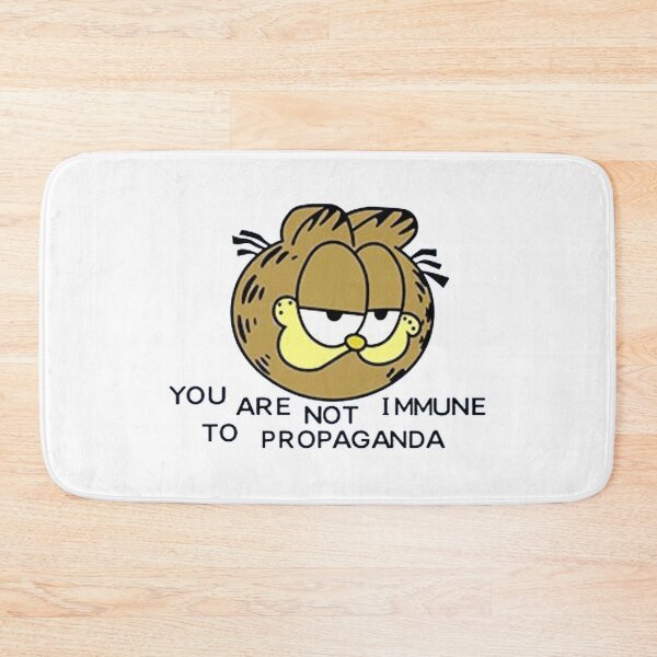 Item preview, YOU ARE NOT IMMUNE TO PROPAGANDA CAT designed and sold by CryingCuzBroke.