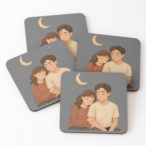 Item preview, Cute Couple Sitting Together Design | Romantic Aesthetic Love T-Shirt & Gift designed and sold by KDesignCrafts.