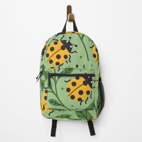 Item preview, Cute yellow ladybugs on herbaceous leafs designed and sold by Ponted.