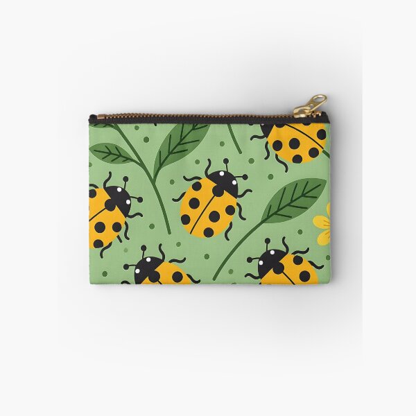 Item preview, Cute yellow ladybugs on herbaceous leafs designed and sold by Ponted.