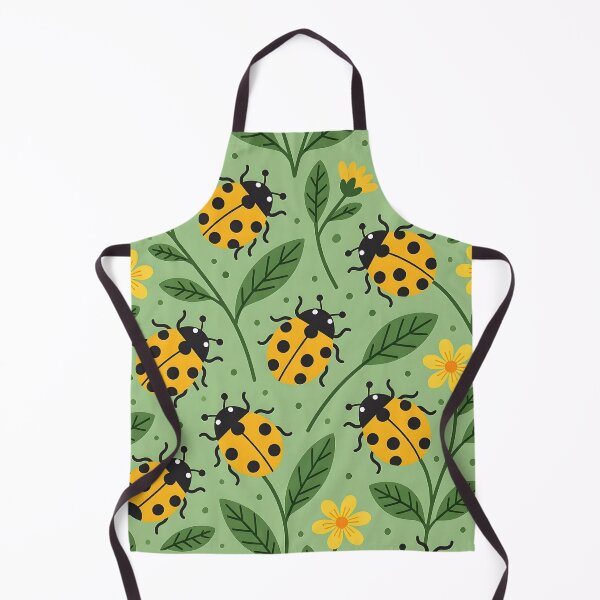 Item preview, Cute yellow ladybugs on herbaceous leafs designed and sold by Ponted.
