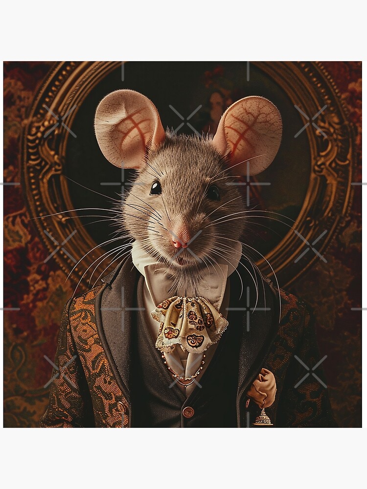 Victorian Mouse Pillow