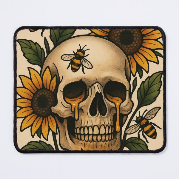 Item preview, Witchy Skeleton Retro Poster Honeybee Vintage Summer Vibes Dark Forest designed and sold by Wild Blood Designs.
