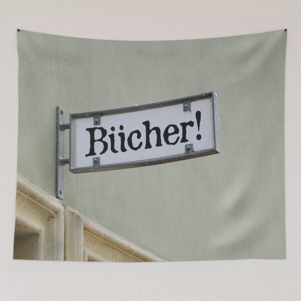 Item preview, Bucher... Small book sign above a bookstore in Germany.  designed and sold by Photopat.