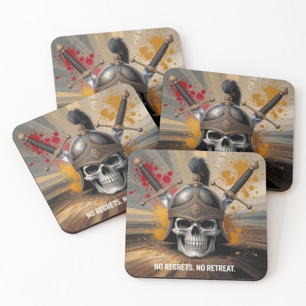 Item preview, No Regrets.Noe Retreat Skull - Viking Warrior Art designed and sold by kalvey64.