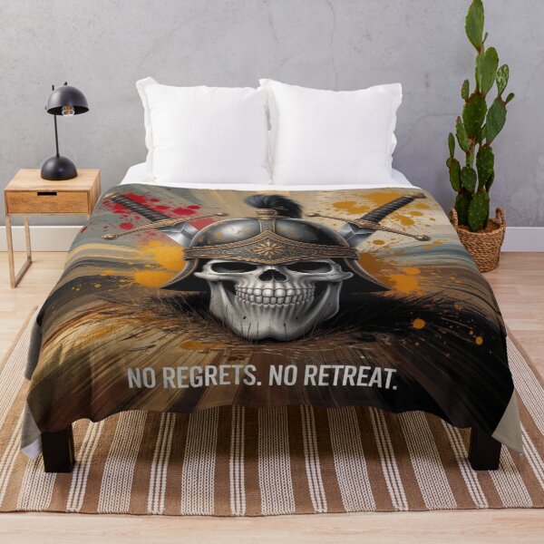 Item preview, No Regrets.Noe Retreat Skull - Viking Warrior Art designed and sold by kalvey64.