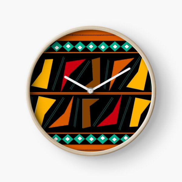 Colorful African Print Clock