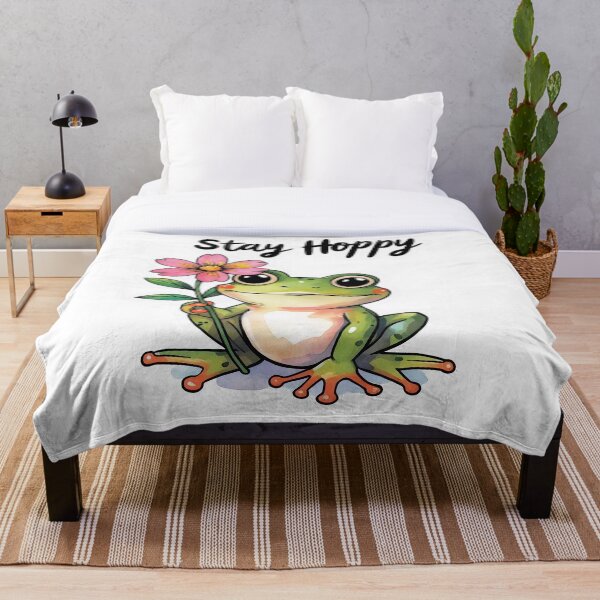 Aperçu de l'œuvre Restez actif | Design humoristique de grenouille mignonne pour la positivité et le sourire créée et vendue par KiValuate.