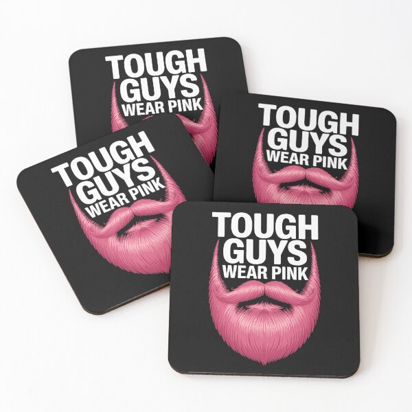 Item preview, Tough Guys Wear Pink Beard Breast Cancer Awareness Design designed and sold by Serbin.
