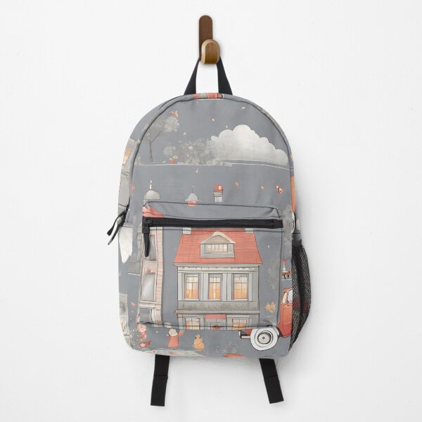 Item preview, Whimsical dreamy town with lovely houses and cars. designed and sold by MissYouONLY.