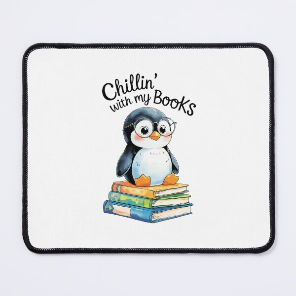 Item preview, Chillin With My Books | Cute Penguin Reading Design for Book Lovers designed and sold by KiValuate.