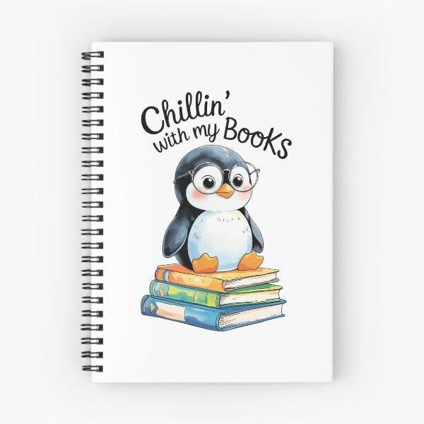 Item preview, Chillin With My Books | Cute Penguin Reading Design for Book Lovers designed and sold by KiValuate.