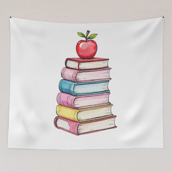Item preview, Readers Love Knowledge | Apple on Book Stack Design for Bookworms and Students designed and sold by KiValuate.