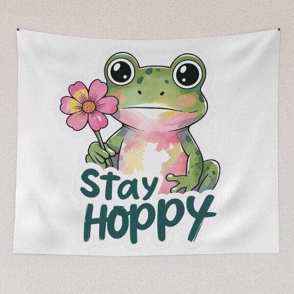 Item preview, Stay Hoppy | Funny Frog Pun Illustration for Smiles and Good Vibes designed and sold by KiValuate.
