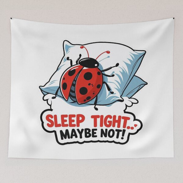 Item preview, Sleep Tight Maybe Not! | Funny Bed Bug Humor Design for Stickers, T-Shirts, and Gifts designed and sold by KiValuate.