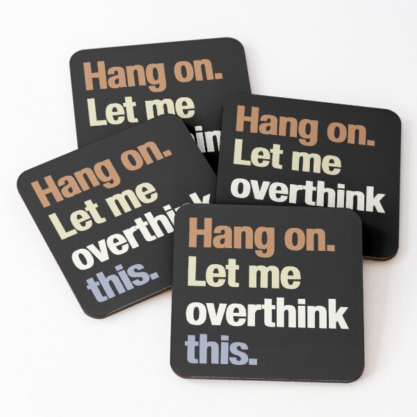 Item preview, Hang on Let me overthink this - Hold on Funny Silly words mindset vintage earth designed and sold by SkeletonsDanger.