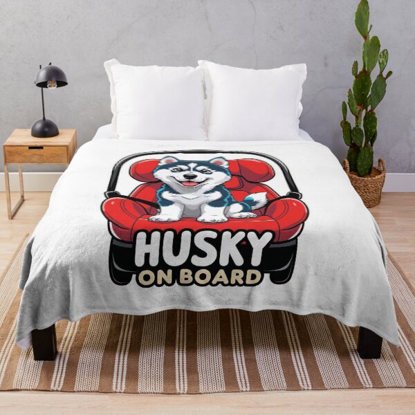 Item preview, Husky On Board | Siberian Husky Dog Lover Car Sticker Design designed and sold by KiValuate.