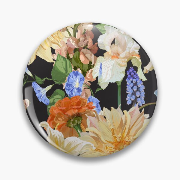 Item preview,  Garden beige flowers. Magical lily, dahlia, iris flowers.  designed and sold by MatyKotiv.