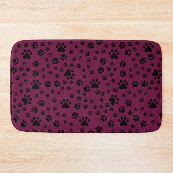 Item preview, Black Paw Prints on Cranberry designed and sold by KSimpson838.