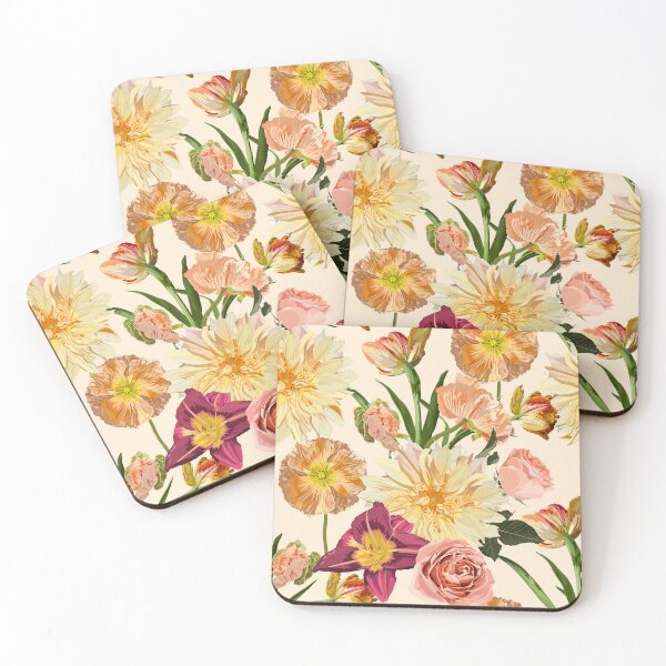 Item preview, Seamless Pattern. Garden beige flowers. Magical roses, dahlia, tulip flowers.  designed and sold by MatyKotiv.