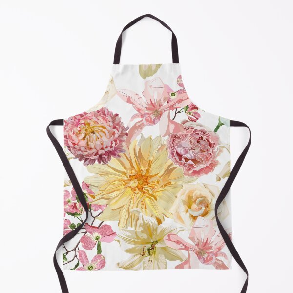 Item preview, Seamless Pattern. Garden beige and pink flowers. Magical lily, dahlia, iris flowers. designed and sold by MatyKotiv.