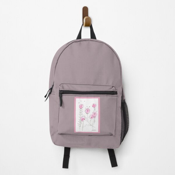 Item preview, Minimalistic Flowers in Pink - watercolor and pen designed and sold by Annie Mason Art.