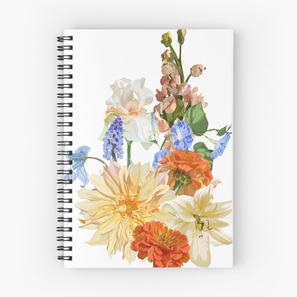 Item preview, Garden flowers bouquet vector design. Beautiful dahlia, lily, iris flowers set. designed and sold by MatyKotiv.