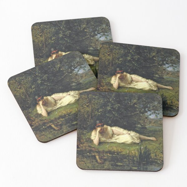 Item preview, Reverie by the Water – Study by the Water – Inspired by Berthe Morisot 1864// Public Domain designed and sold by Vernissage-dart.